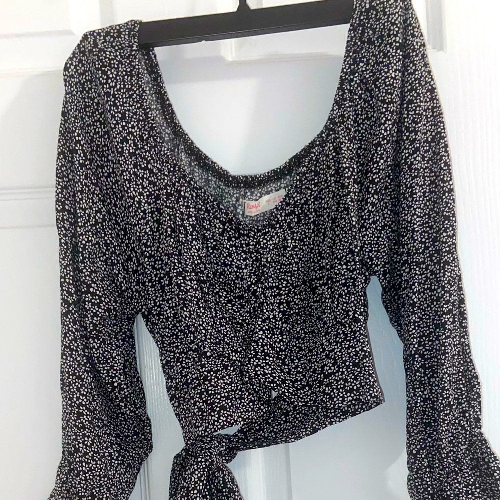 Floral Print Long Sleeve | Romwe Size L